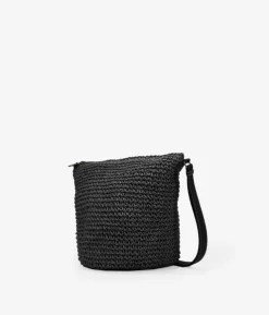 Bosanova Sacs À Bandoulière | Sacs Raphia Et Crochet | Sac à bandoulière en raphia noir