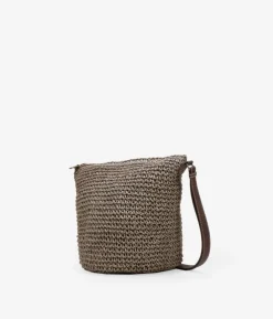 Bosanova Sacs À Bandoulière | Sacs Raphia Et Crochet | Sac à bandoulière en raphia marron