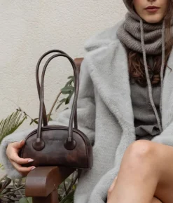 Bosanova Sacs Porté Épaule | Sac à bandoulière marron avec fermeture éclair