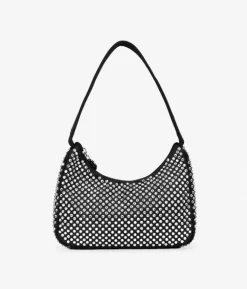 Bosanova Sacs Porté Épaule | Sac Minaudières | Sac à bandoulière noir avec diamants