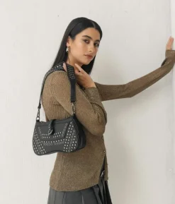 Bosanova Sacs Porté Épaule | Petits Sacs | Sac à bandoulière noir avec clous