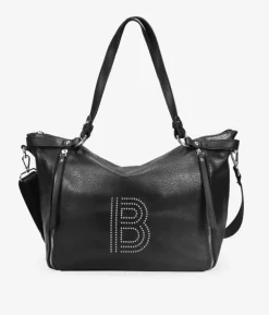 Bosanova Sacs Shopper | Sacs Porté Épaule | Sac à bandoulière noir avec clous