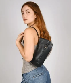 Bosanova Sacs Porté Épaule | Petits Sacs | Sac à bandoulière noir avec fermeture éclair