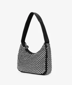 Bosanova Sacs Porté Épaule | Sac Minaudières | Sac à bandoulière noir avec diamants