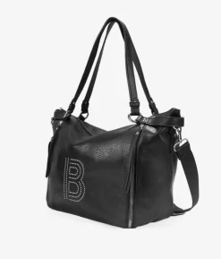 Bosanova Sacs Shopper | Sacs Porté Épaule | Sac à bandoulière noir avec clous