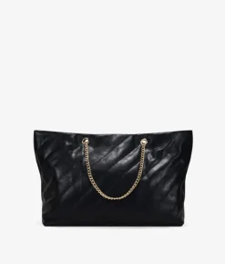 Bosanova Sacs Shopper | Sacs Porté Épaule | Sac à bandoulière noir pour ordinateur portable avec chaîne