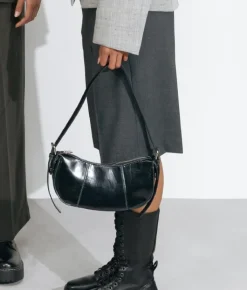 Bosanova Sacs Porté Épaule | Petits Sacs | Sac à bandoulière noir vintage avec fermeture éclair