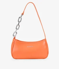 Bosanova Sacs Porté Épaule | Petits Sacs | Sac à bandoulière orange avec chaîne