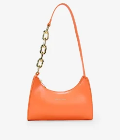 Bosanova Sacs Porté Épaule | Petits Sacs | Sac à bandoulière orange avec chaîne