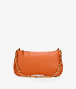 Bosanova Sacs Porté Épaule | Sac Minaudières | Sac à bandoulière orange avec chaîne