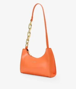 Bosanova Sacs Porté Épaule | Petits Sacs | Sac à bandoulière orange avec chaîne