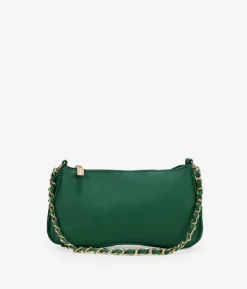Bosanova Sac Minaudières | Sacs Porté Épaule | Sac à bandoulière vert avec chaîne