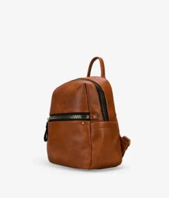 Bosanova Sacs À Dos | Sac à dos en cuir avec grandes fermetures éclair en métal