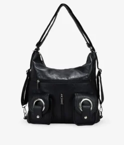 Bosanova Sacs À Dos | Sacs Porté Épaule | Sac à dos noir avec fermetures éclair