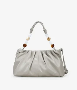 Bosanova Sacs À Bandoulière | Sacs Porté Épaule | Sac à main beige avec anse perlée