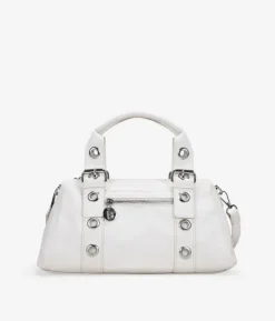 Bosanova Sacs À Bandoulière | Sacs À Main | Sac à main blanc avec boucles et clous ronds