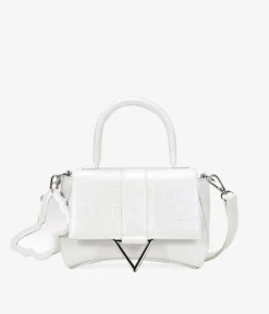 Bosanova Sacs À Main | Petits Sacs | Sac à main blanc avec miroir papillon