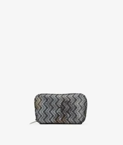 Femme Bosanova Porte-monnaie | Sac à main en cuir avec imprimé métallisé et fermeture éclair