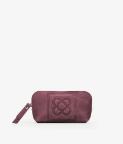 Femme Bosanova Porte-monnaie | Sac à main en cuir rouge avec fleur de Barcelone