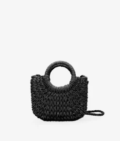 Bosanova Sacs Raphia Et Crochet | Petits Sacs | Sac à main en raphia noir