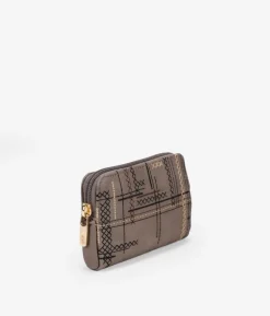 Femme Bosanova Porte-monnaie | Sac à main en vison doux avec surpiqûres et fermeture éclair
