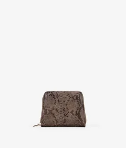 Femme Bosanova Porte-monnaie | Sac à main marron avec gravure imprimé animalier
