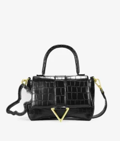 Bosanova Sacs À Bandoulière | Petits Sacs | Sac à main noir avec miroir papillon