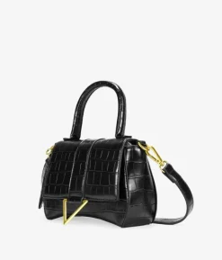 Bosanova Sacs À Bandoulière | Petits Sacs | Sac à main noir avec miroir papillon