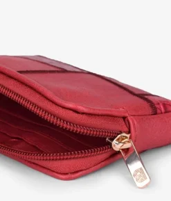 Femme Bosanova Porte-monnaie | Portefeuilles | Sac à main rouge doux à imprimé animal