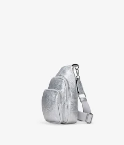 Bosanova Sacs Banane | Petits Sacs | Sac banane argenté croisé sur la poitrine avec fermeture éclair