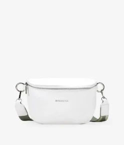 Bosanova Sacs Banane | Sac banane blanc avec fermeture éclair et large poignée