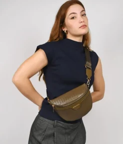 Bosanova Sacs Banane | Sac banane en vison tressé avec poignée en coton