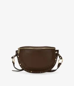 Bosanova Sacs À Bandoulière | Sacs Banane | Sac banane marron avec clous ronds