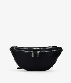 Bosanova Sacs Banane | Sac banane noir avec fermetures éclair et anneaux métalliques