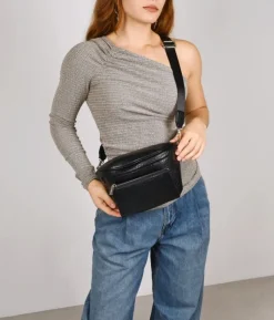 Bosanova Sacs Banane | Sac banane noir avec poche et fermeture éclair