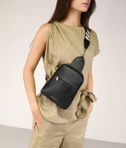 Bosanova Petits Sacs | Sacs Banane | Sac banane noir avec poignée en coton et fermeture éclair