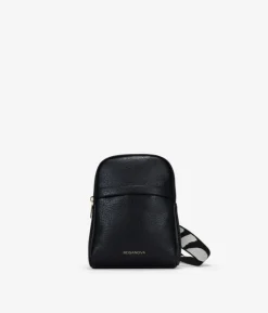 Bosanova Petits Sacs | Sacs Banane | Sac banane noir avec poignée en coton et fermeture éclair