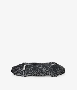 Bosanova Sacs Banane | Sac banane plat léopard noir avec fermeture éclair
