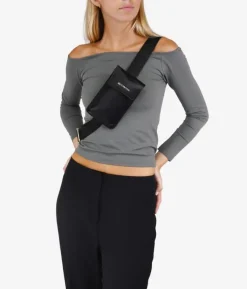 Bosanova Petits Sacs | Sacs Banane | Sac banane plat noir avec anneaux