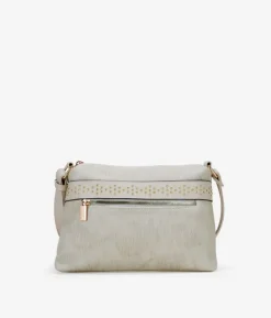 Bosanova Sacs À Bandoulière | Sac bandoulière beige à fleurs et clous