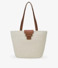 Bosanova Sacs Raphia Et Crochet | Sacs Porté Épaule | Sac bandoulière beige à rabat