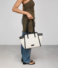 Bosanova Sacs Porté Épaule | Sac bandoulière beige avec fermetures éclair