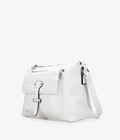 Bosanova Sacs À Bandoulière | Petits Sacs | Sac bandoulière blanc avec poches et fermeture éclair
