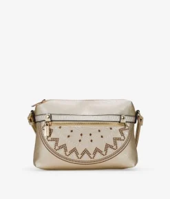 Bosanova Sacs À Bandoulière | Sac bandoulière doré avec double fermeture éclair