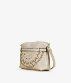 Bosanova Sacs À Bandoulière | Sac bandoulière doré avec double fermeture éclair