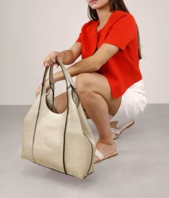 Bosanova Sacs Shopper | Sacs Porté Épaule | Sac bandoulière doré avec fermeture aimantée