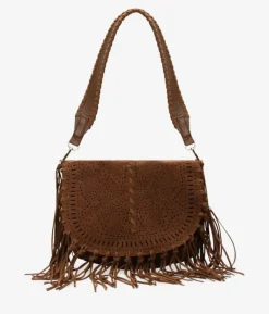 Bosanova Sacs À Bandoulière | Sacs Porté Épaule | Sac bandoulière en cuir à rabat et franges