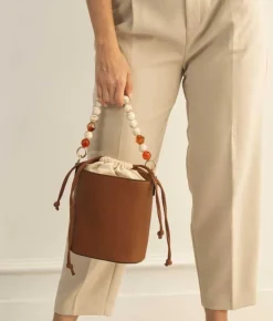 Bosanova Sacs À Bandoulière | Sacs À Main | Sac bandoulière en cuir avec poignée en pierre