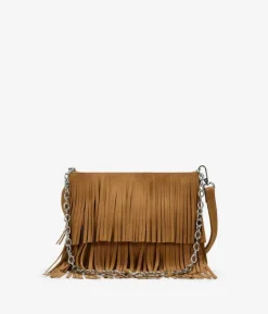 Bosanova Sacs À Bandoulière | Sacs Porté Épaule | Sac bandoulière en cuir avec franges et chaîne