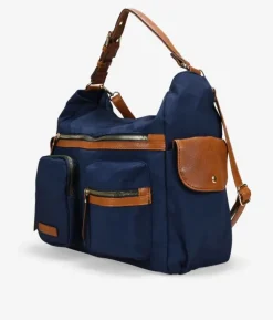 Bosanova Sacs Porté Épaule | Sac bandoulière en nylon bleu avec poches